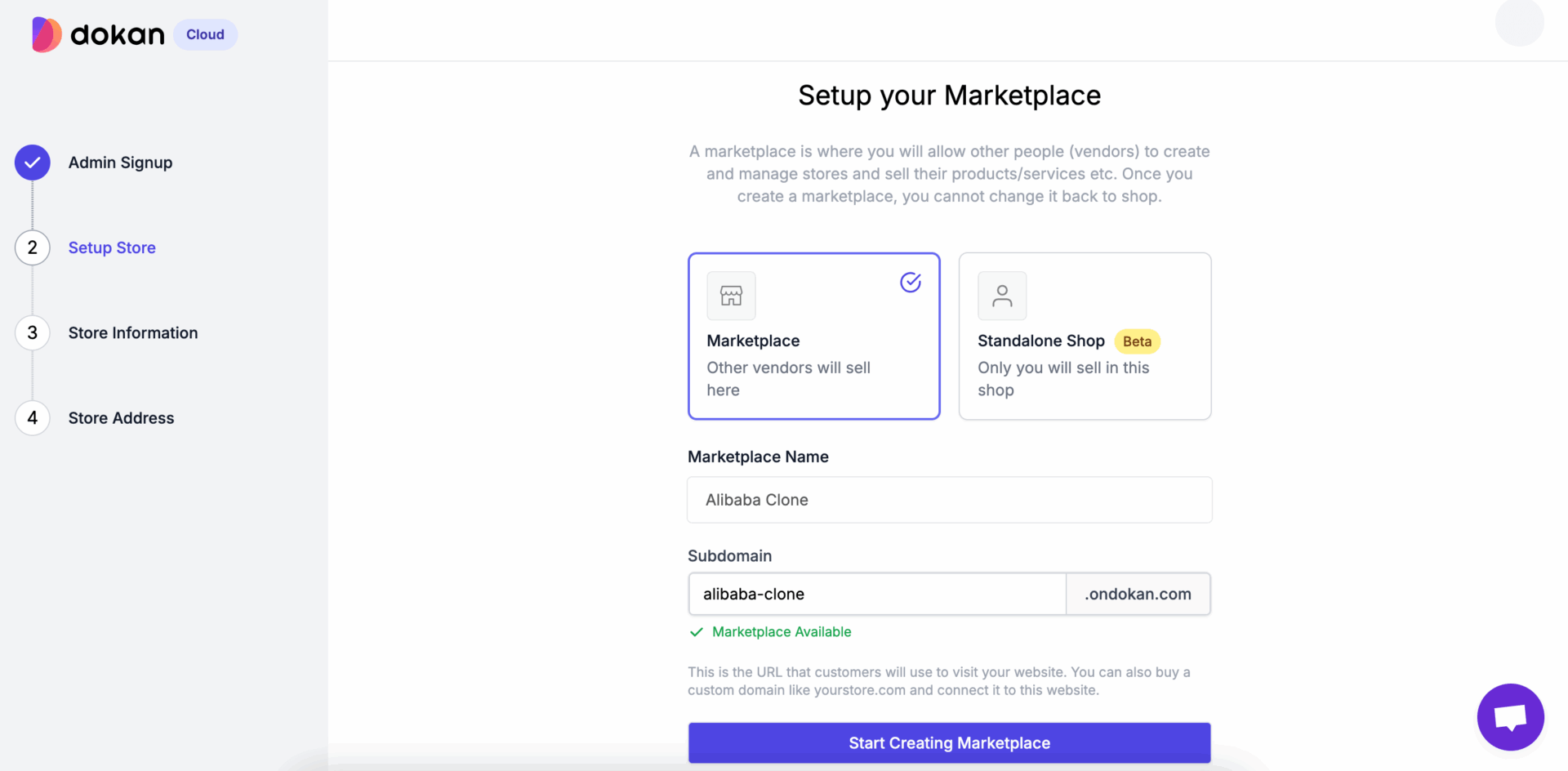 This is a screenshot of onboarding