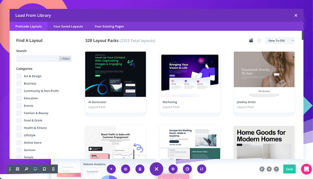 divi layouts