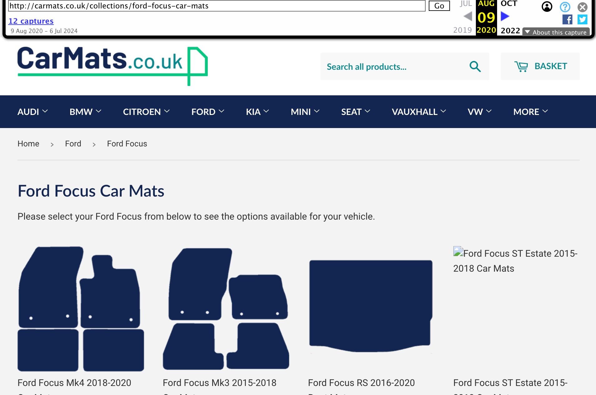 Ash launched the site with just one product: Ford Focus car mats